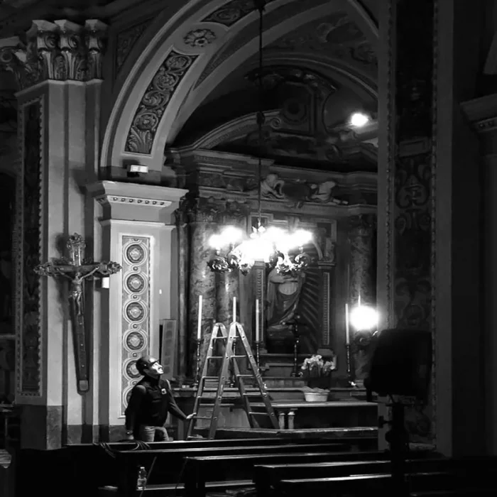 Illuminazione nella chiesa di San Martino